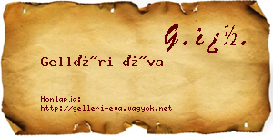 Gelléri Éva névjegykártya
